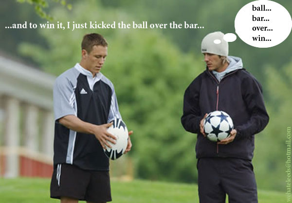 Becks gets advice from Jonny