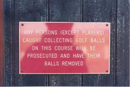 Golf Warning