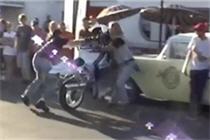 Motorcycle Wheelie Crash
